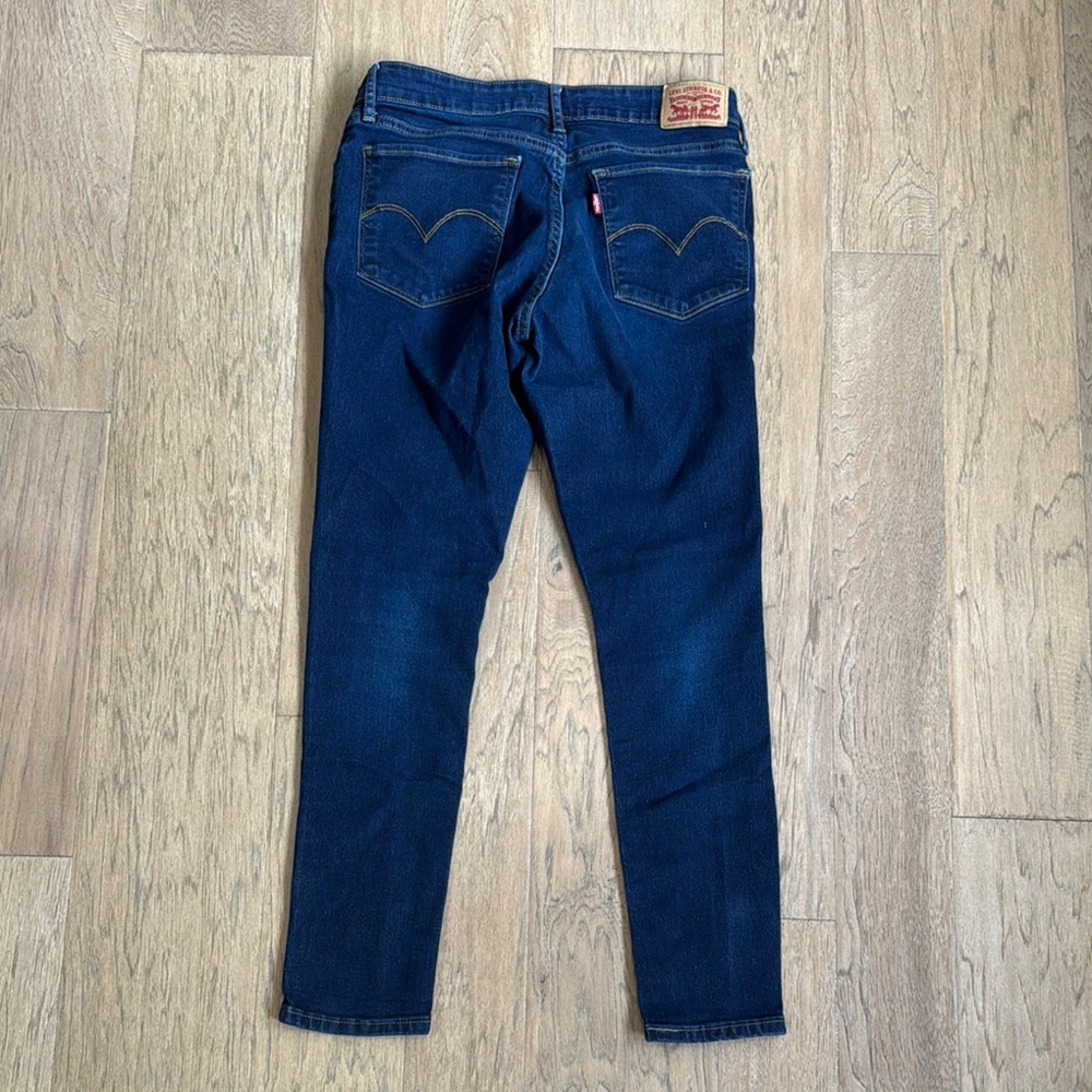 Levi's 711 Skinny Dark Blue Jeans Size 29 - Picture 8 of 9